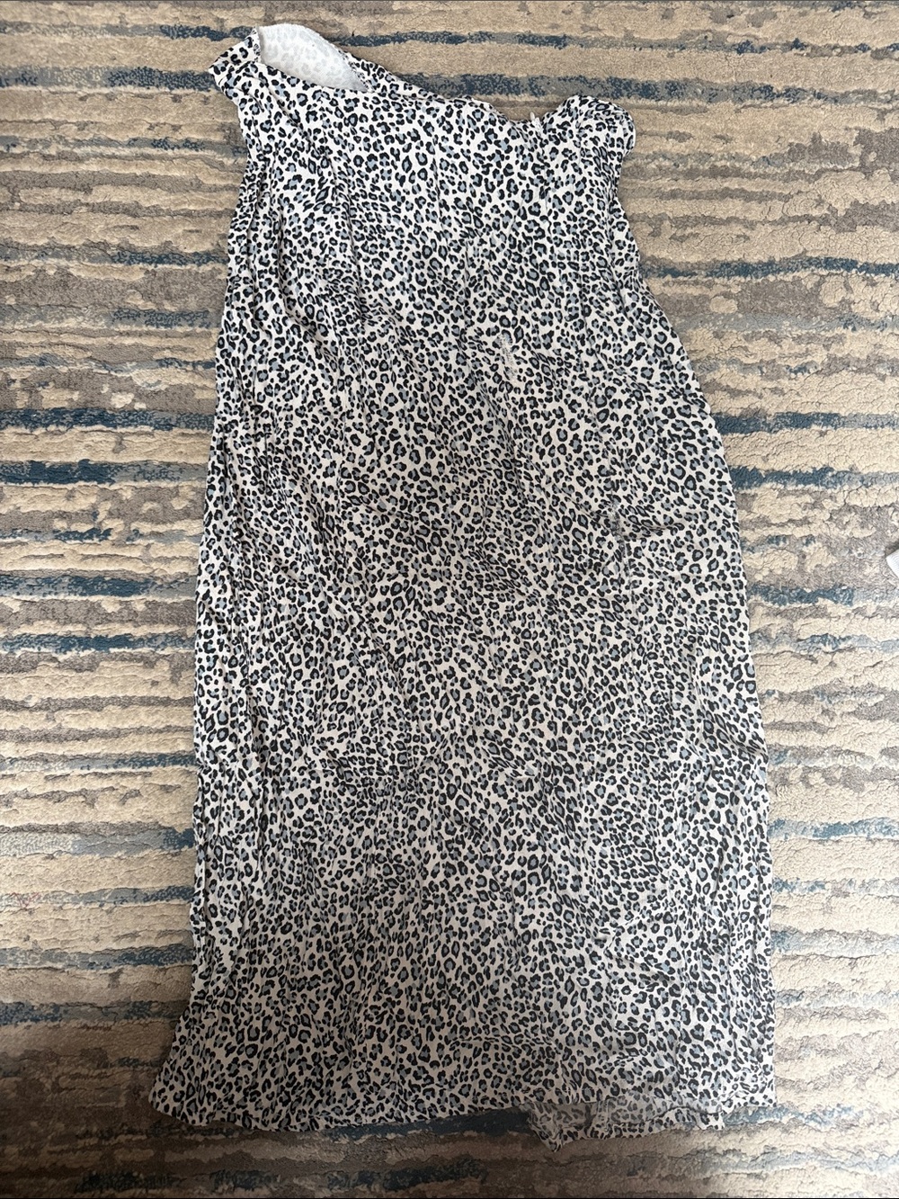 Brandy Melville Black & White Leopard Print Midi Skirt